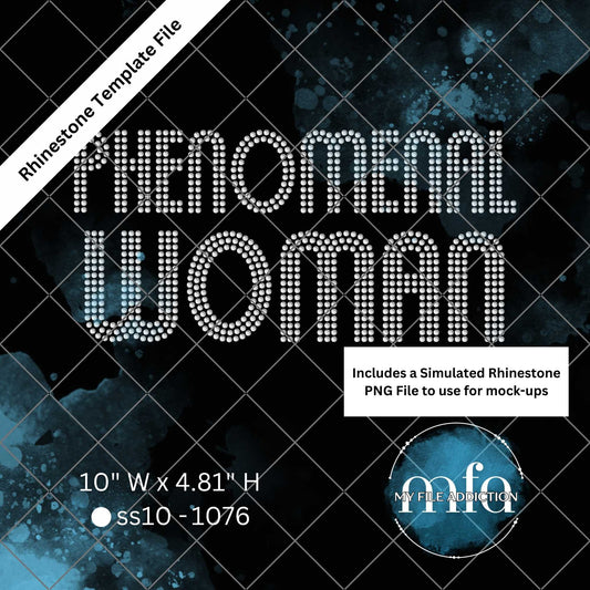 Phenomenal Woman Rhinestone Template File