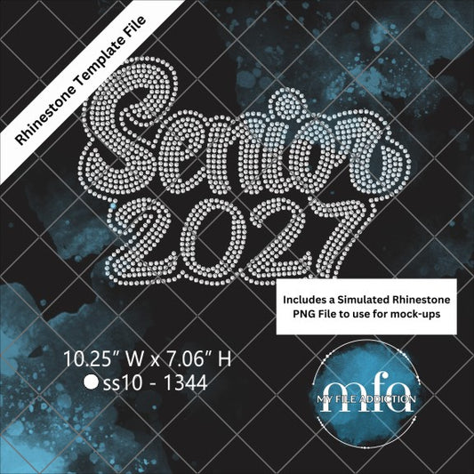 Senior 2027 2 Rhinestone Template File