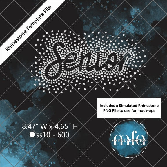 Senior Scatter 2 Rhinestone Template File