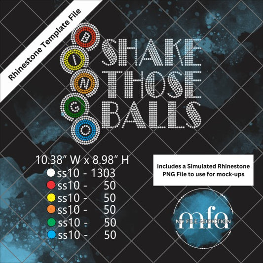 Shake Those Balls Rhinestone Template File