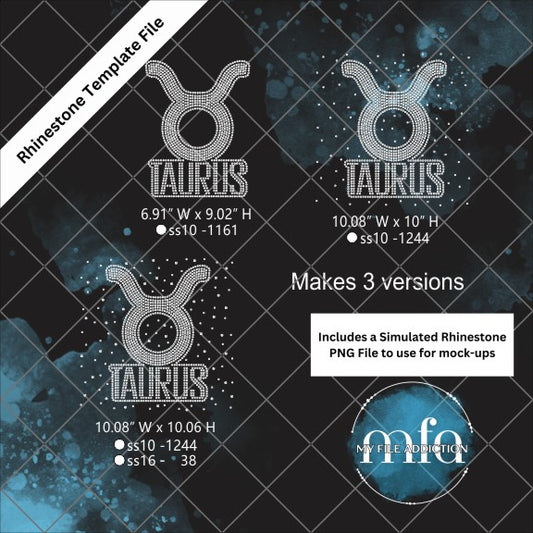 Taurus Scatter Rhinestone Template File