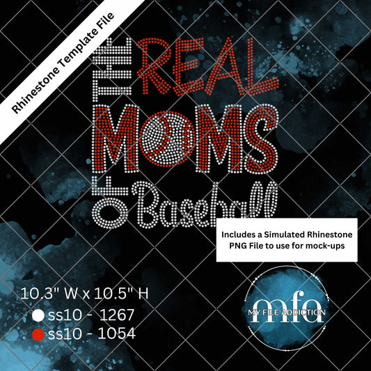 The Real Moms of Baseball Rhinestone Template File