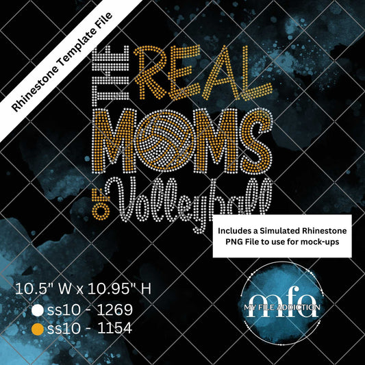 The Real Moms of Volleyball Rhinestone Template File