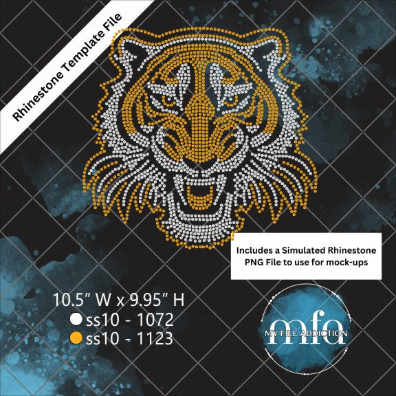 Tiger Rhinestone Template File - My File Addiction