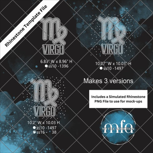 Virgo Scatter Rhinestone Template File