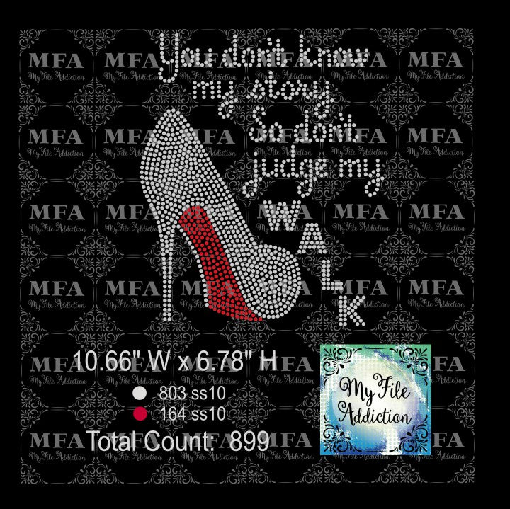 You Don't Know My Story Rhinestone Digital Download File