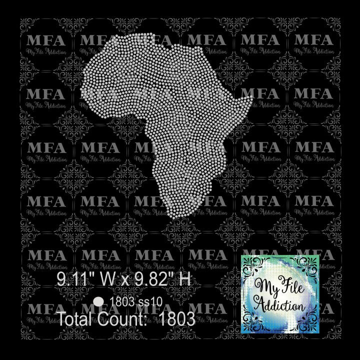 Africa 1 Rhinestone Digital Download File