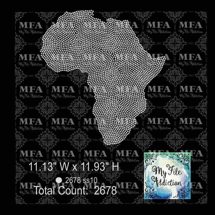 Africa 2 Rhinestone Digital Download File