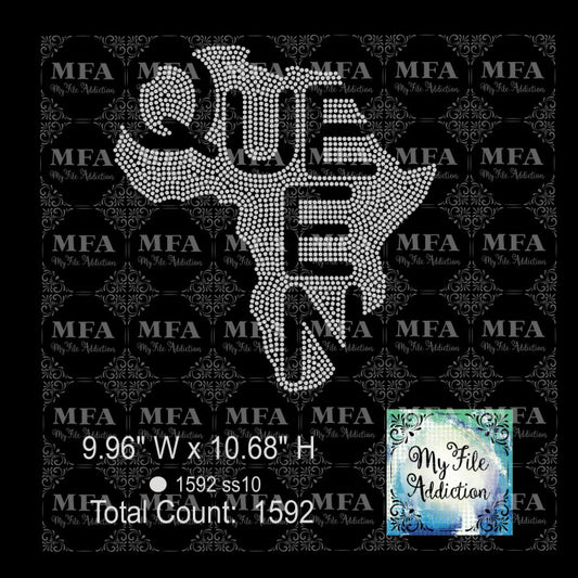 Africa Queen Rhinestone Digital Download File - My File Addiction