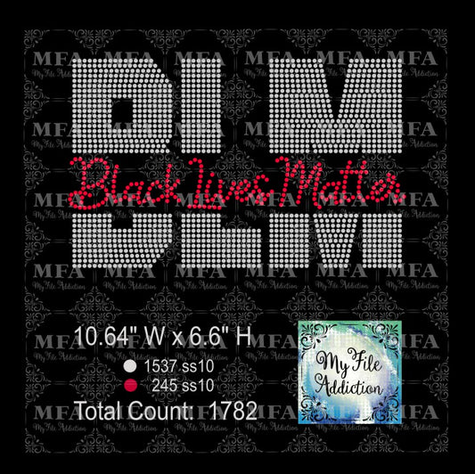 BLM Black Lives Matter Rhinestone Digital Download File