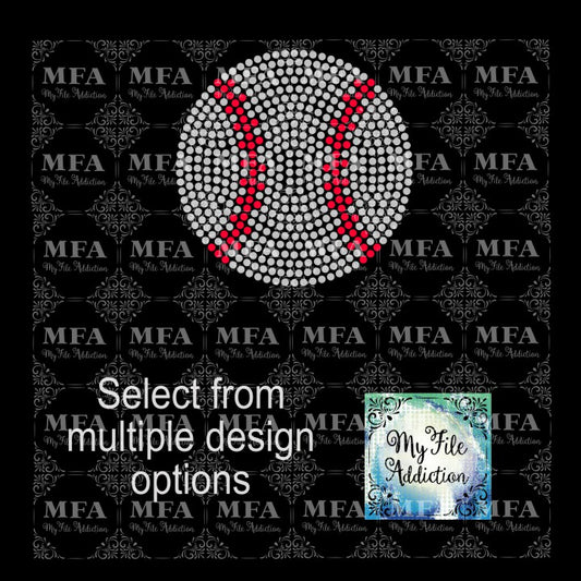 Baseball Rhinestone Transfer Designs Sports Single Designs – My File Addiction
