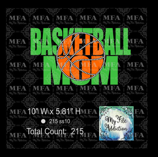 Basketball Mom Knockout Rhinestone & Vector Digital Download File - My File Addiction