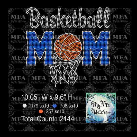 Basketball Mom Rhinestone Digital Download File - My File Addiction
