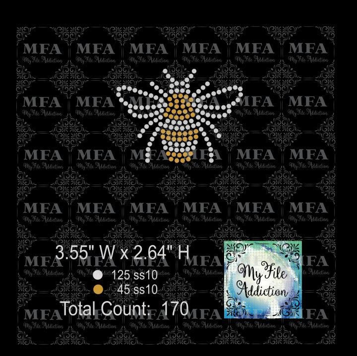 Bee Single Rhinestone Design