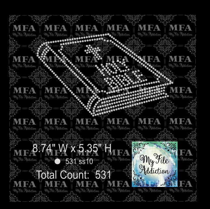 Books Single Rhinestone Design