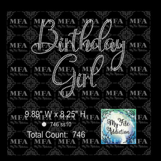 Birthday Girl 2 Rhinestone Digital Download File