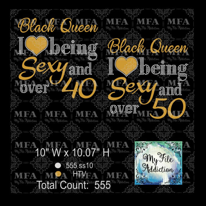 Black Queen Sexy and over 40 50 Rhinestone & Vector Digital Download File - My File Addiction