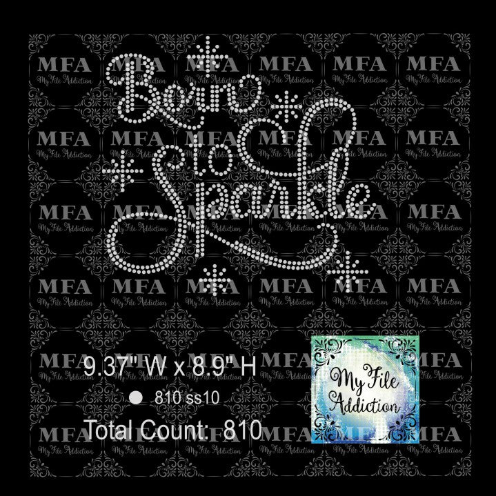 Born to Sparkle Rhinestone Digital Download File