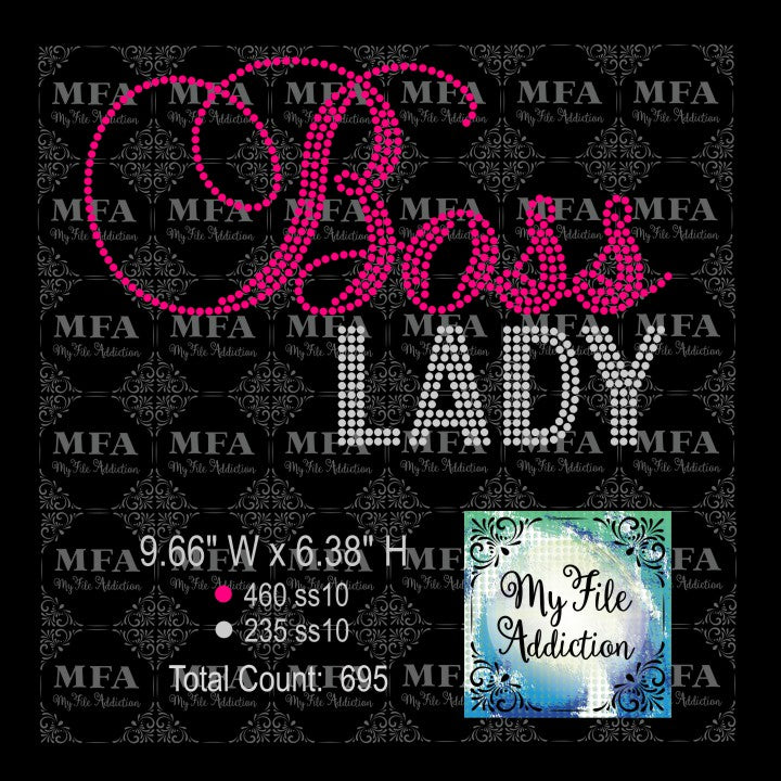 Boss Lady Rhinestone Digital Download File - My File Addiction