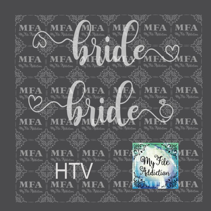 Bride Heart Ring Vector Digital Download File