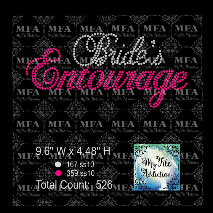 Bride's Entourage 1 Rhinestone Digital Download File - My File Addiction