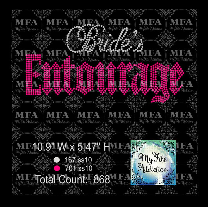 Bride's Entourage 2 Rhinestone Digital Download File - My File Addiction