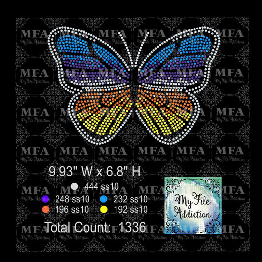 Butterfly 3 Rhinestone Digital Download File