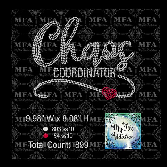 Chaos Coordinator Rhinestone Digital Download File - My File Addiction