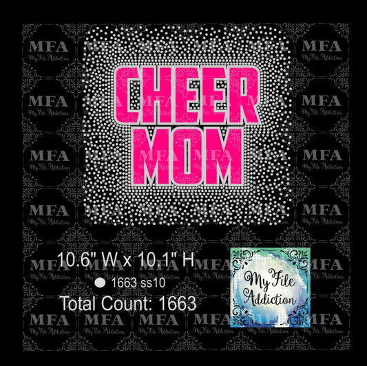 Cheer Mom Scatter Rhinestone & Vector Digital Download File - My File Addiction