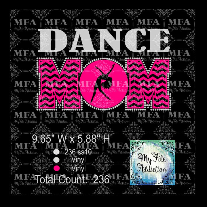 Dance Mom 2 Rhinestone & Vector Digital Download File - My File Addiction