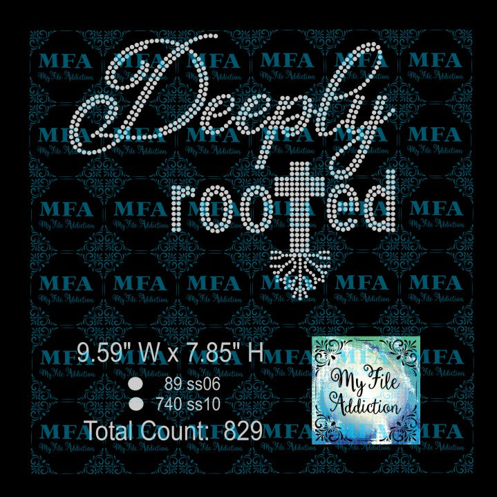 Deeply Rooted Rhinestone Digital Download File - My File Addiction