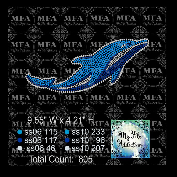 Dolphin Rhinestone Digital Download File