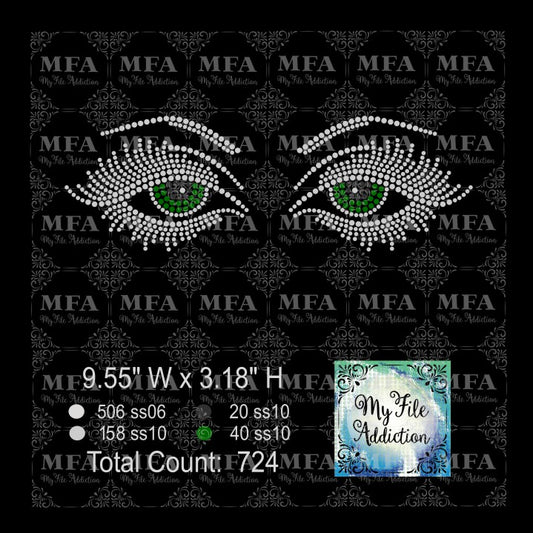 Eyes Rhinestone Digital Download File - My File Addiction