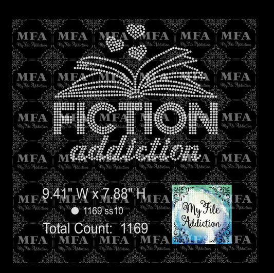 Fiction Addiction Rhinestone Digital Download File