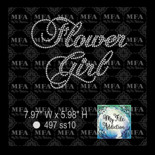 Flower Girl Rhinestone Digital Download File - My File Addiction