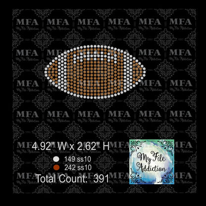 Football Single Rhinestone Design