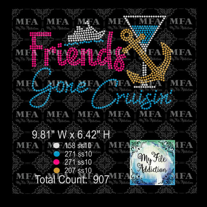 Friends Gone Cruisin' 2 Cruise Rhinestone Download File - My File Addiction