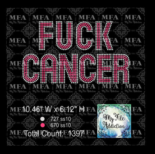 FUCK Cancer 3 Rhinestone Digital Download File