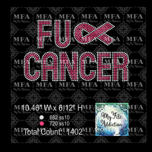 FUCK Cancer 4 Rhinestone Digital Download File