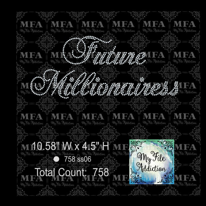 Future Millionairess Rhinestone Digital Download File