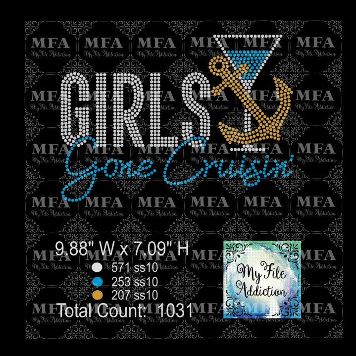 Girls Gone Cruisin' 1 Cruise Rhinestone Download File - My File Addiction