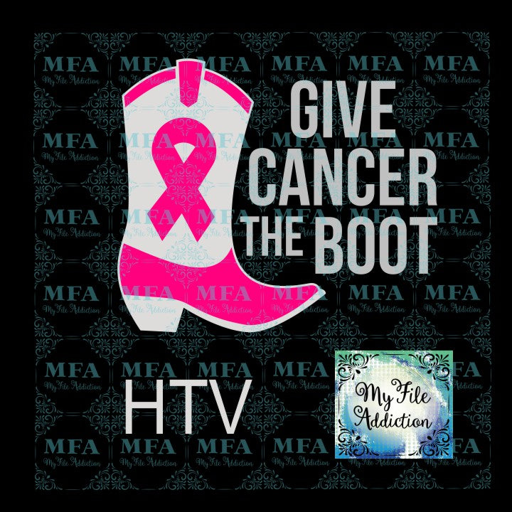 Give Cancer the Boot Vector Digital Download File - My File Addiction