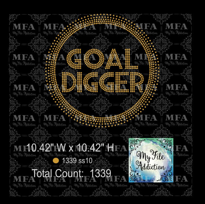 Goal Digger 2 Rhinestone Digital Download File