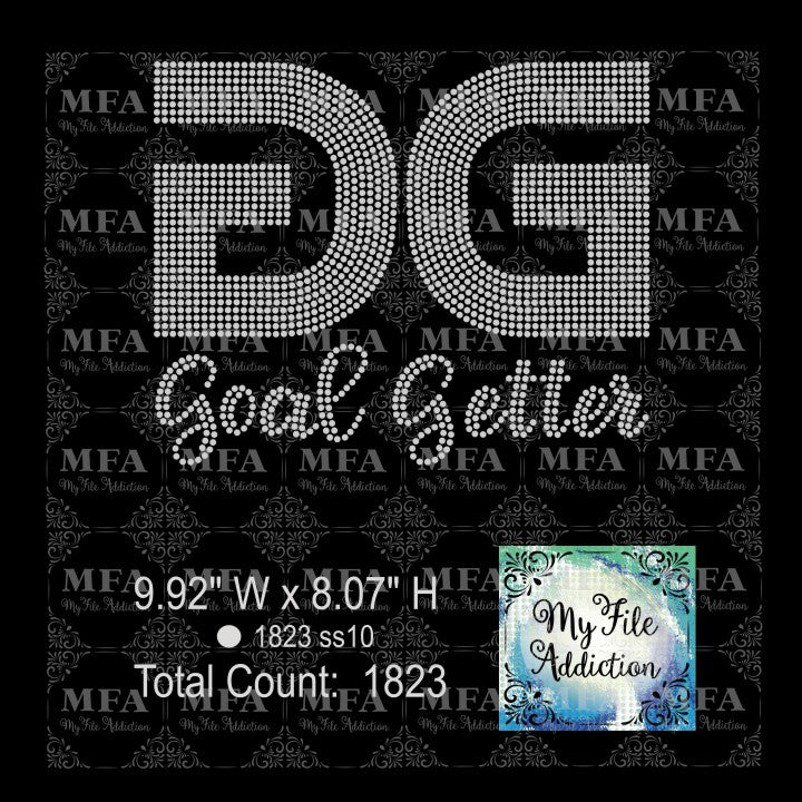 Goal Getter Rhinestone Digital Download File