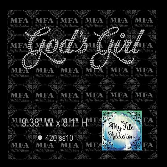 God's Girl 2 Rhinestone Digital Download File - My File Addiction