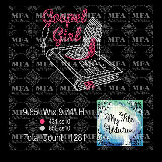 Gospel Girl Rhinestone Digital Download File