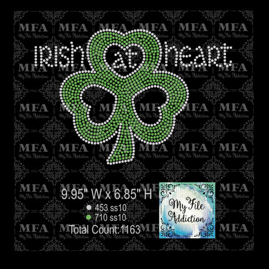 Irish At Heart Rhinestone Digital Download File