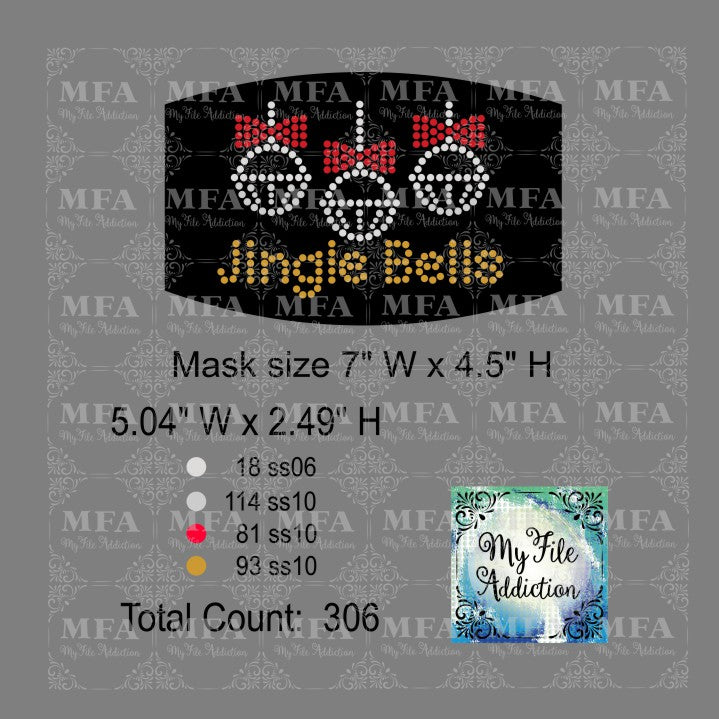 Jingle Bells Small Rhinestone Digital Download File