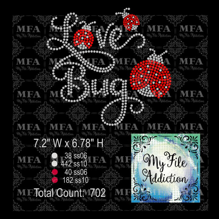 Love Bug Rhinestone Digital Download File