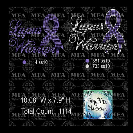 Lupus Warrior Rhinestone Digital Download File